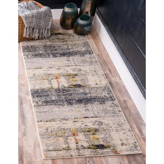 Modern designed urban chromatic rug