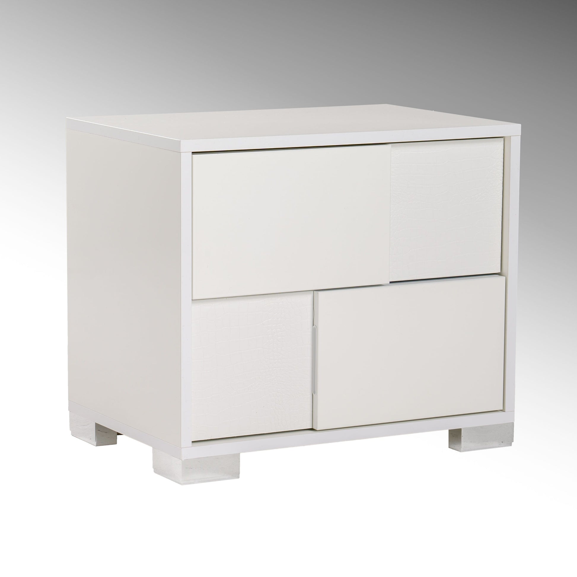 Modrest Monza Italian Modern White Nightstand