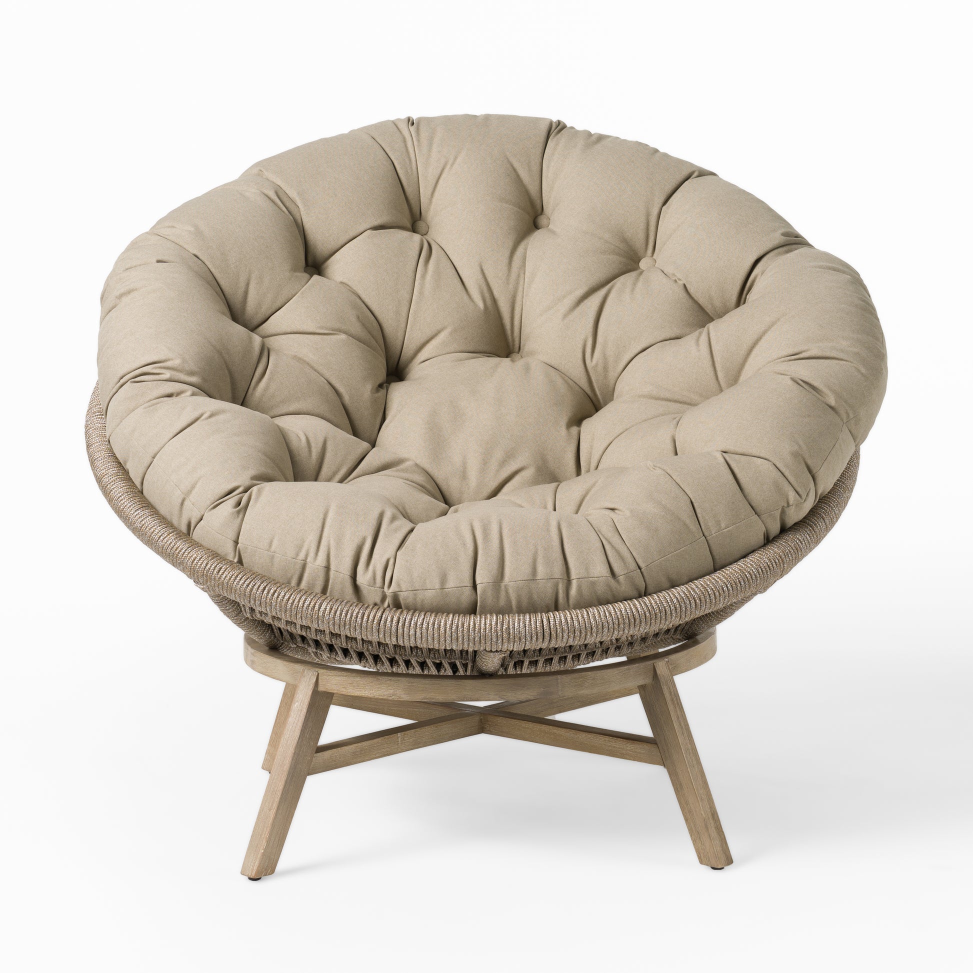 Renava Moon - Outdoor Beige Lounge Chair