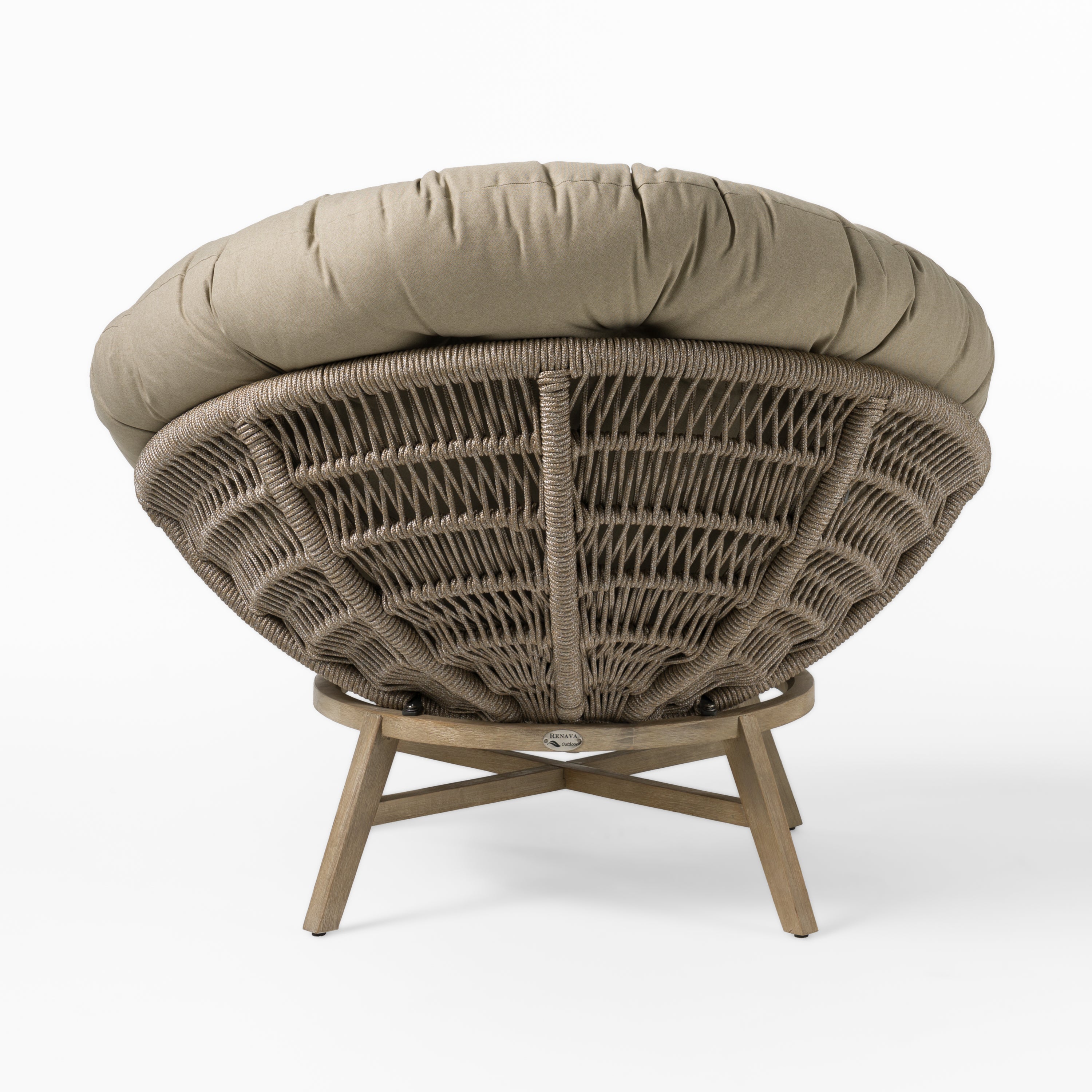 Renava Moon - Outdoor Beige Lounge Chair