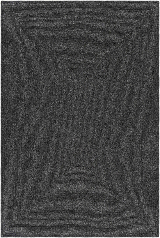 Braided Faux Jute Rug, Black