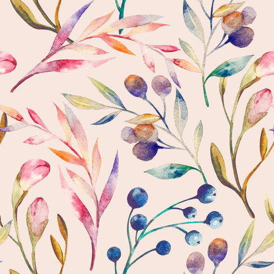 Multicolored Hand Drawn Light Flowers Wallpaper