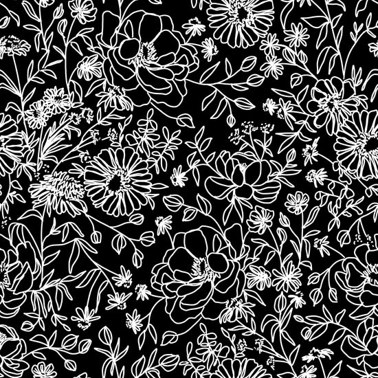 Outline Bloom Black