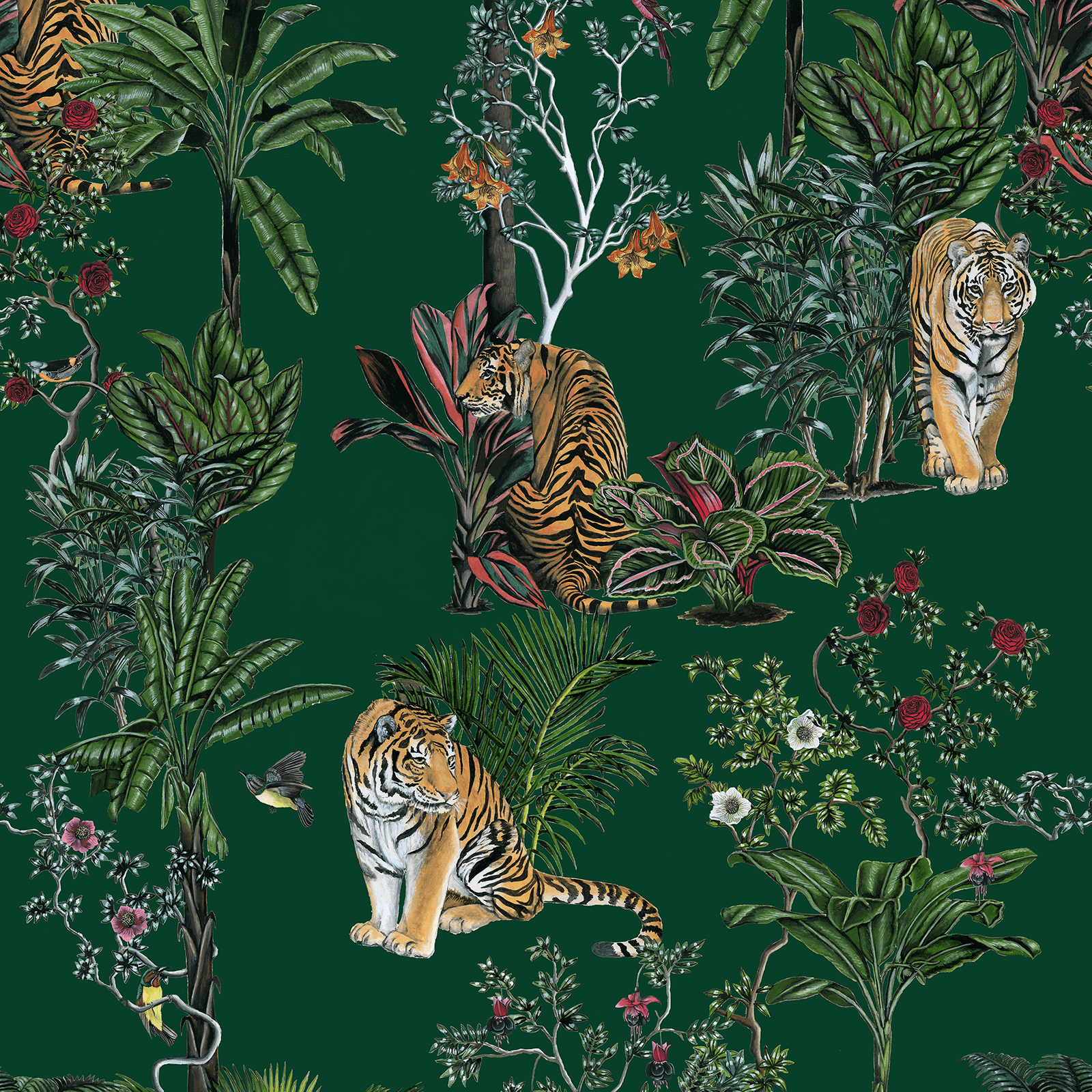 Tiger Tropics in Green