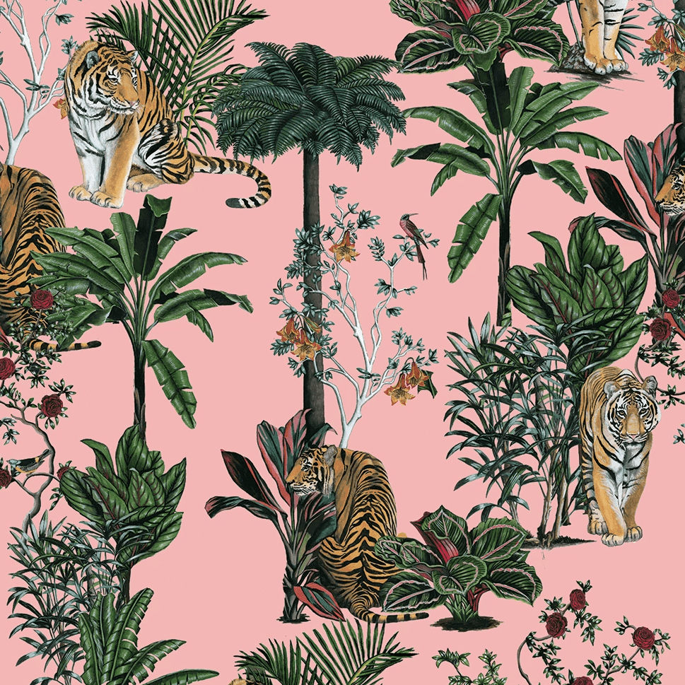 Tiger Tropics in Pink