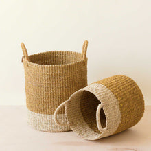 Load image into Gallery viewer, Mustard Baskets with Handles, Set of 2
