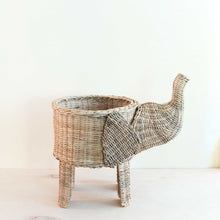 Load image into Gallery viewer, Natural Rattan Elephant Basket - Wicker Basket | LIKHÂ
