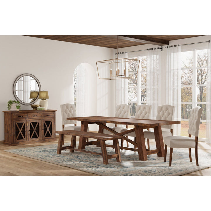 Newberry Rectangular Dining Table, Medium Brown