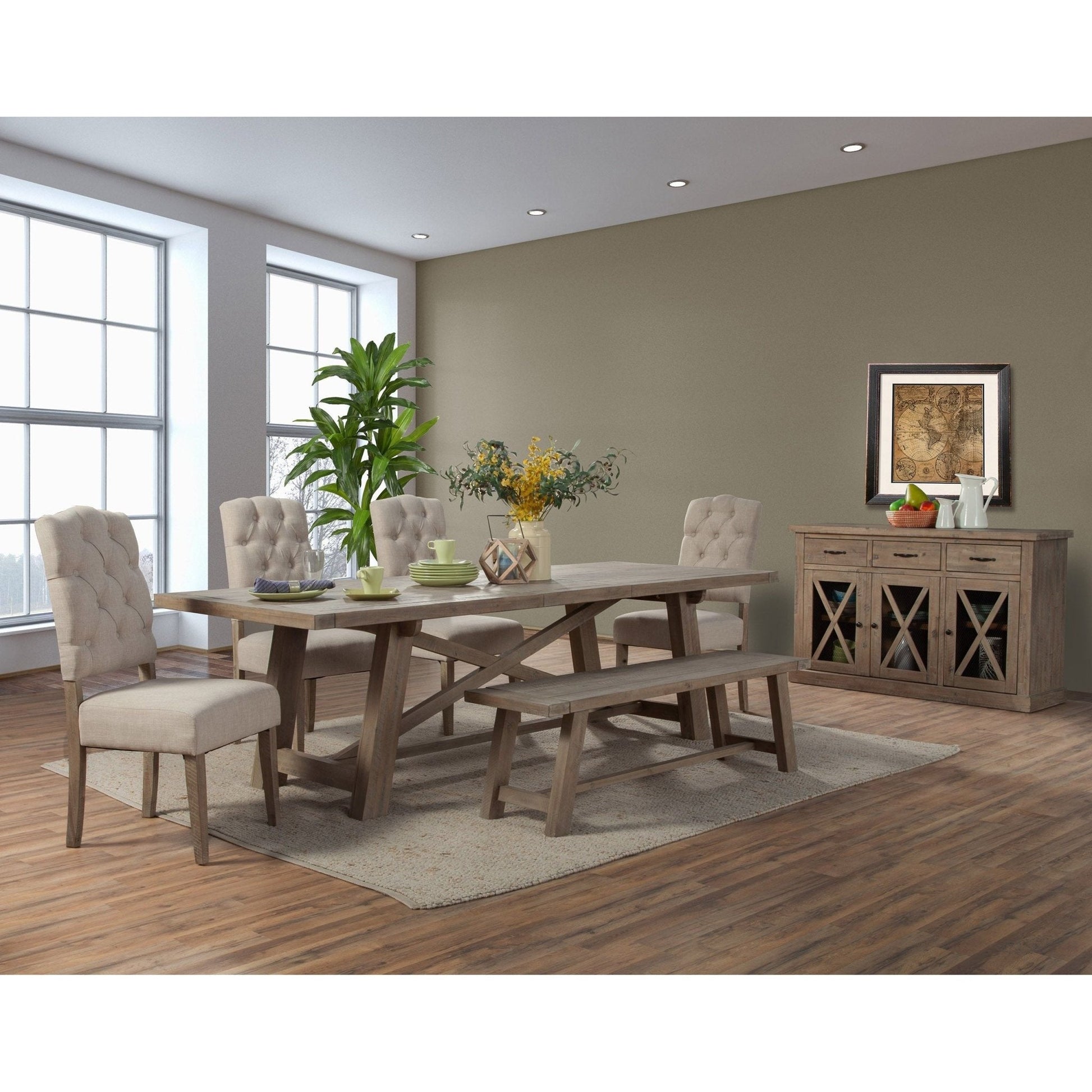 Newberry Rectangular Dining Table, Weathered Natural