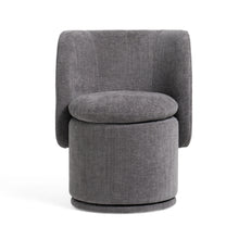 Load image into Gallery viewer, Divani Casa Norris - Modern Dark Grey Fabric Swivel Dining Chair
