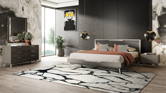 Eastern King Nova Domus Soria Modern Grey Wash Bedroom Set
