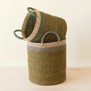 Olive Baskets with Handles, Set of 2