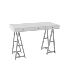 Load image into Gallery viewer, Modrest Ostrow - White + Stainless Steel Desk
