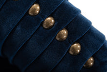 Load image into Gallery viewer, Divani Casa Palomar Modern Blue Velvet &amp; Brass Sofa
