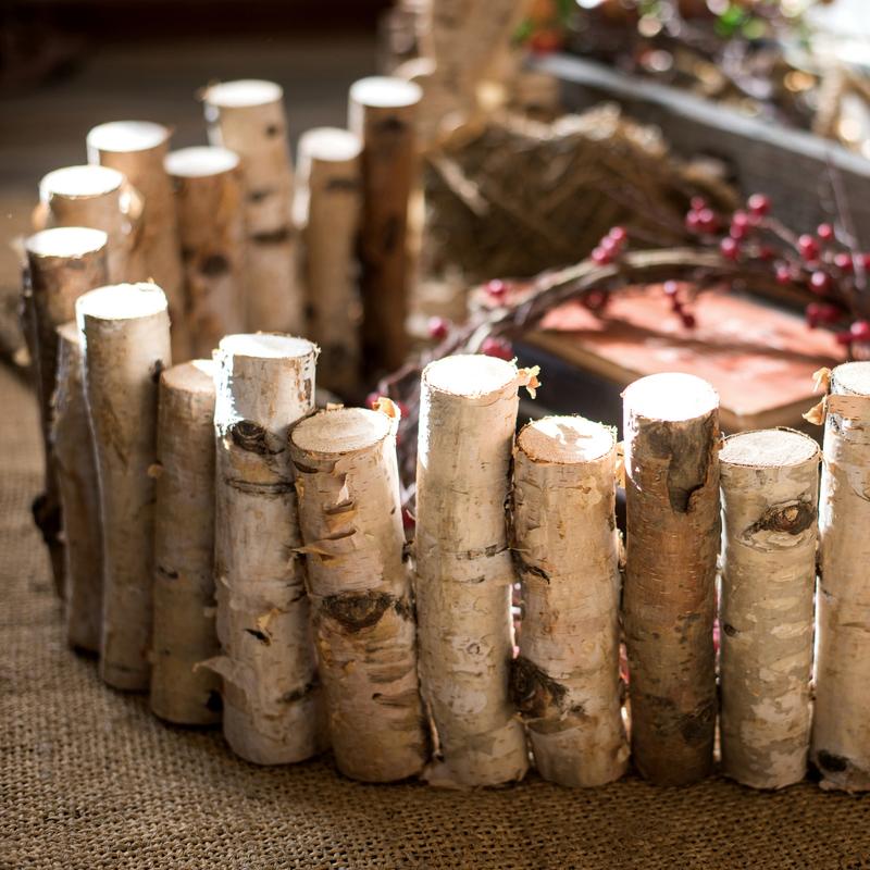 Paper Birch Small Wood Fence Décor