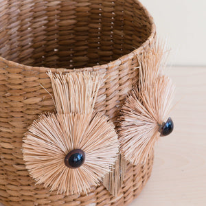 Owl Seagrass Basket Planter