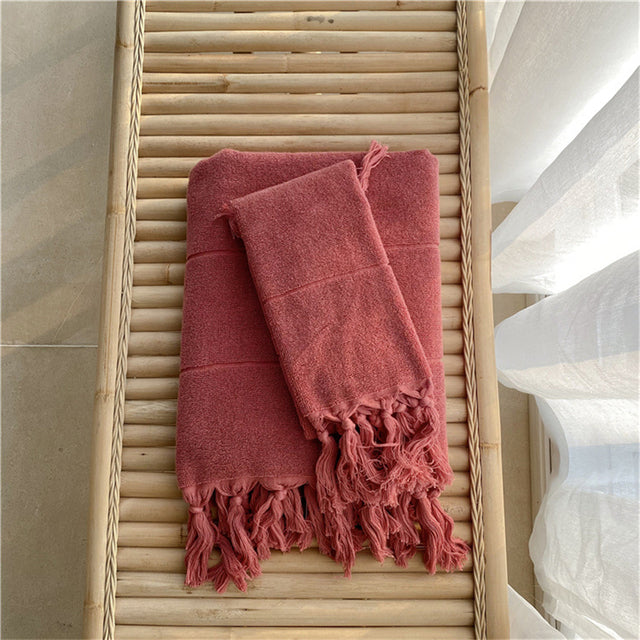 Hand Knotted Tassel Towel