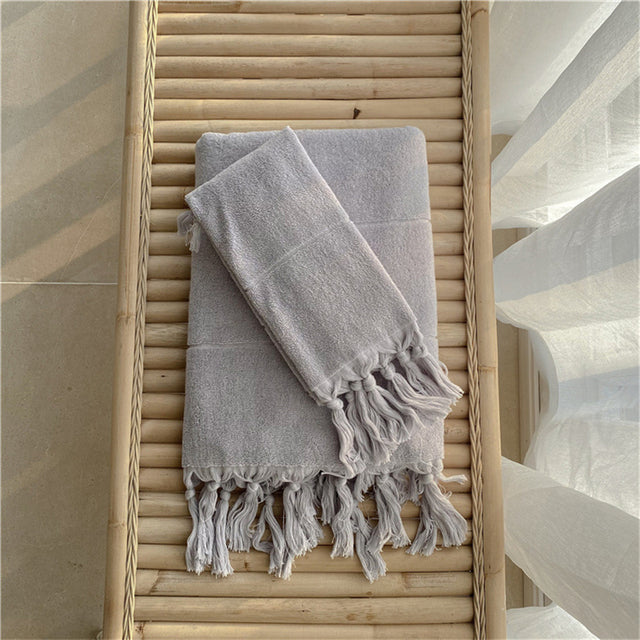 Hand Knotted Tassel Towel