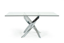 Load image into Gallery viewer, Modrest Pyrite Modern Rectangular Glass Dining Table

