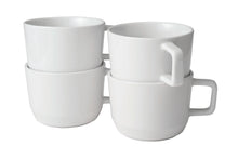 Load image into Gallery viewer, Porcelain Coffee Mug, Set of 4, White
