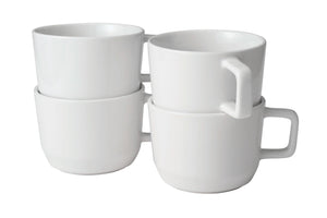 Porcelain Coffee Mug, Set of 4, White