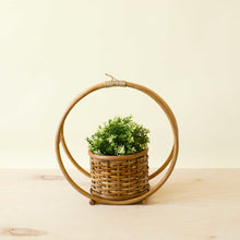 Load image into Gallery viewer, Rattan Round Hanging Planter
