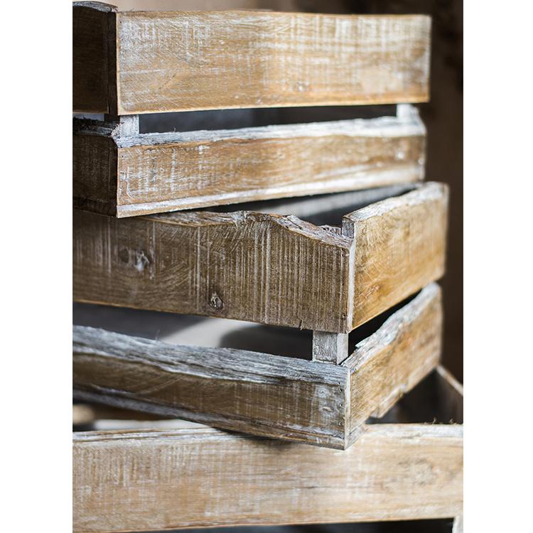 Rectangular Solid Wood Crates