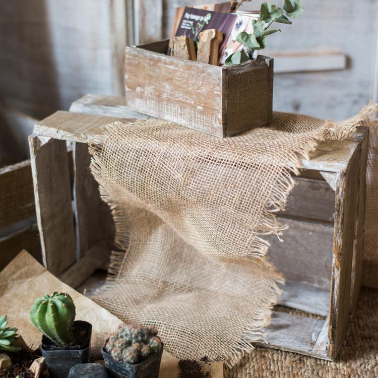 Rectangular Solid Wood Crates