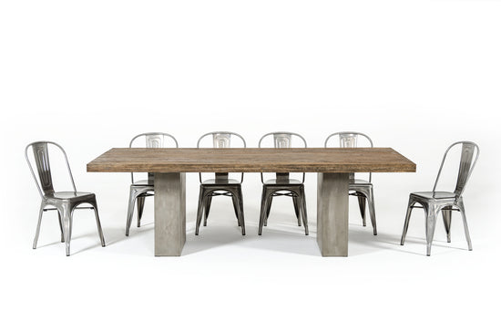 Modrest Renzo Modern Oak & Concrete 118" Dining Table