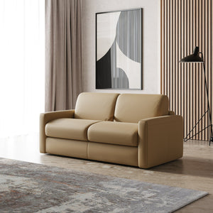 Divani Casa Revers - Italian Modern Desert Leather 55" Sofabed