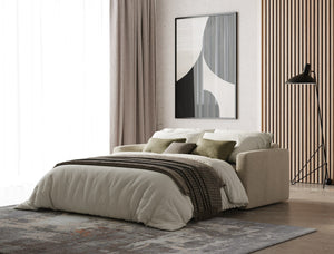 Divani Casa Revers - Italian Modern Sand Fabric 55" Sofabed