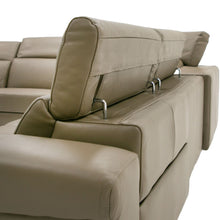 Load image into Gallery viewer, Coronelli Collezioni Riviera - Italian Modern Taupe Leather Sectional Sofa w/ 2 Recliners
