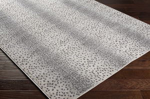 Pointblank Gray Leopard Print Rug