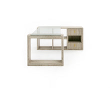 Load image into Gallery viewer, Nova Domus Roma - Modern Glass + Travertine Reversible Desk
