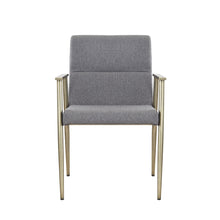 Load image into Gallery viewer, Modrest Sabri - Contemporary Grey &amp; Antique Brass Arm Dining Chair
