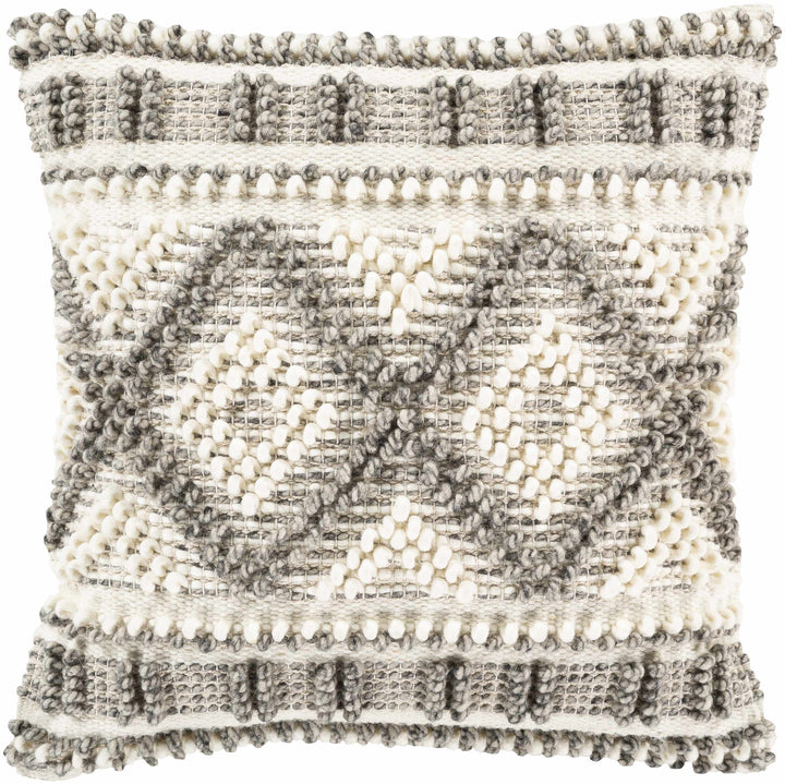 Sagamore Trellis Wool & Cotton Throw Pillow, Cream