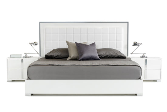 Queen Modrest San Marino Modern White Bed