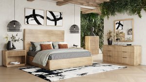 Eastern King Nova Domus Santa Monica - Modern Natual Oak Bed
