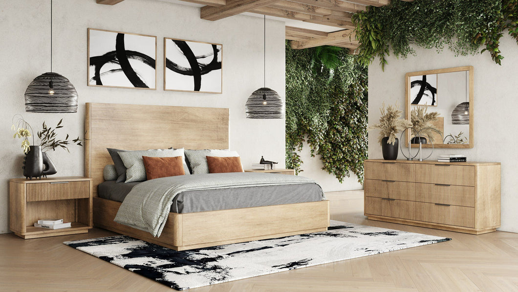 California King Nova Domus Santa Monica - Modern Natural Oak Bedroom Set