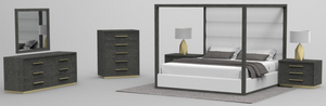Modrest Manhattan- Contemporary Grey and Gold Dresser