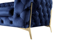 Load image into Gallery viewer, Divani Casa Sheila - Transitional Dark Blue Fabric Chair
