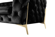 Load image into Gallery viewer, Divani Casa Sheila Modern Black Velvet Sofa Set
