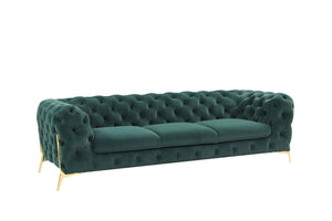 Divani Casa Sheila - Transitional Emerald Green Fabric Sofa