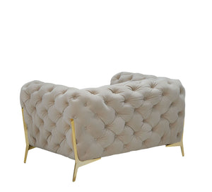 Divani Casa Sheila - Transitional Beige Fabric Chair