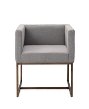 Load image into Gallery viewer, Modrest Marty - Modern Grey &amp; Copper Antique Brass Dining Chair
