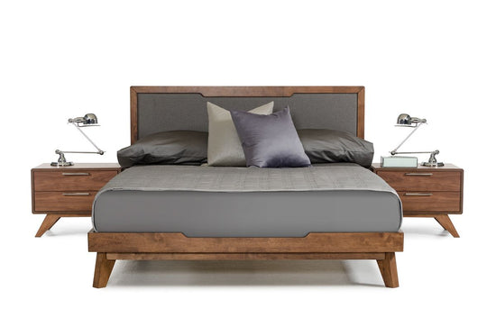 Queen Nova Domus Soria Modern Grey & Walnut Bedroom Set