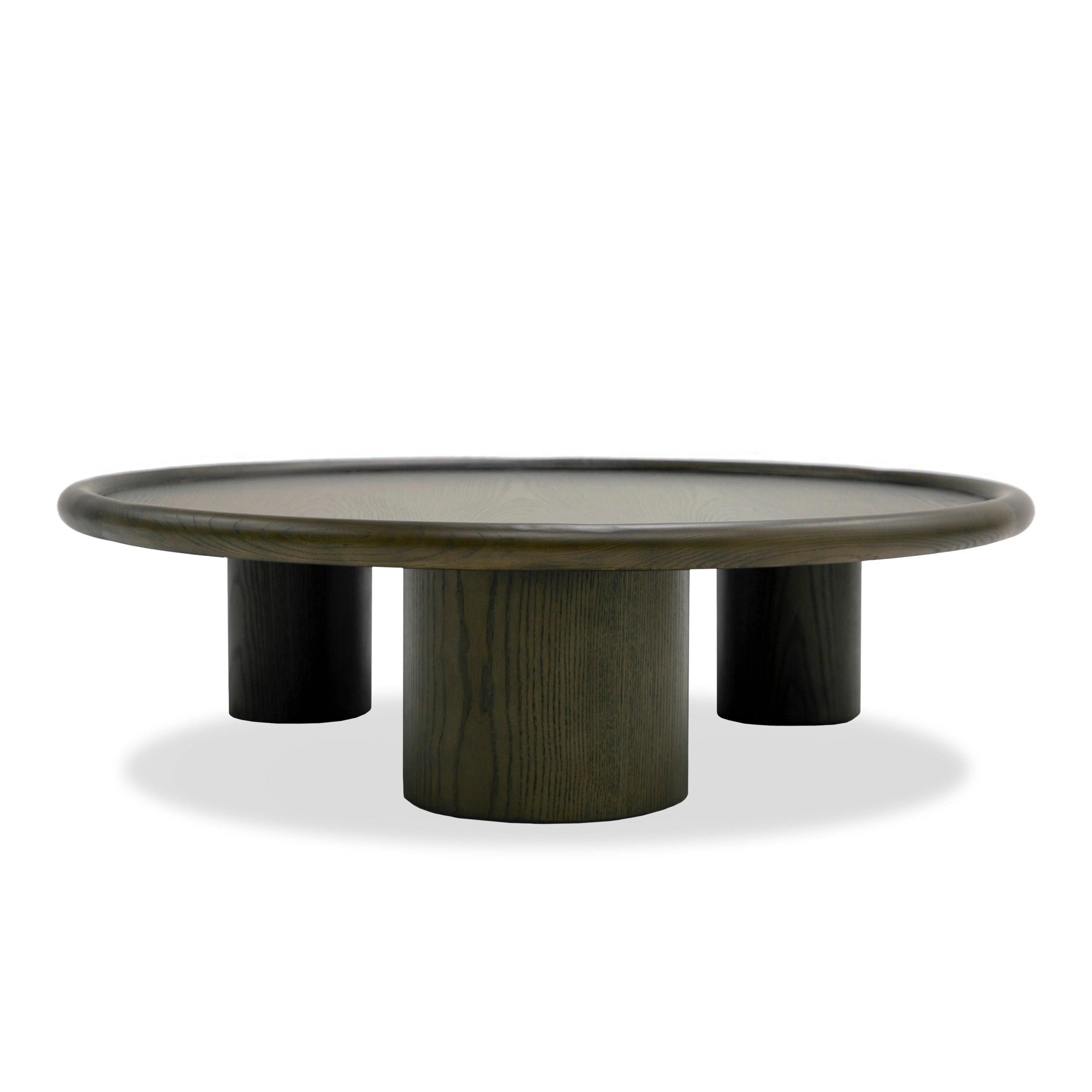 Modrest Strauss - Contemporary Brown Ash Round Coffee Table
