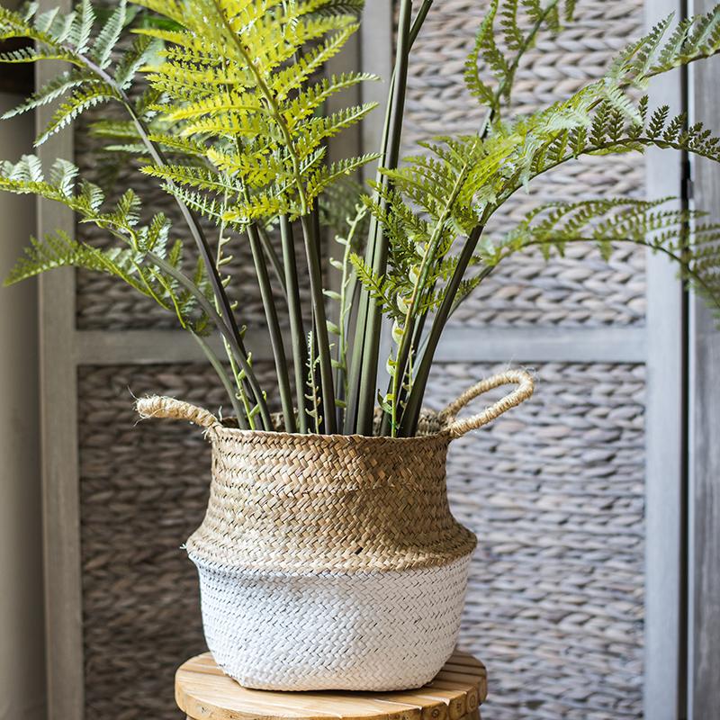 Straw Basket Pop Up Belly Basket