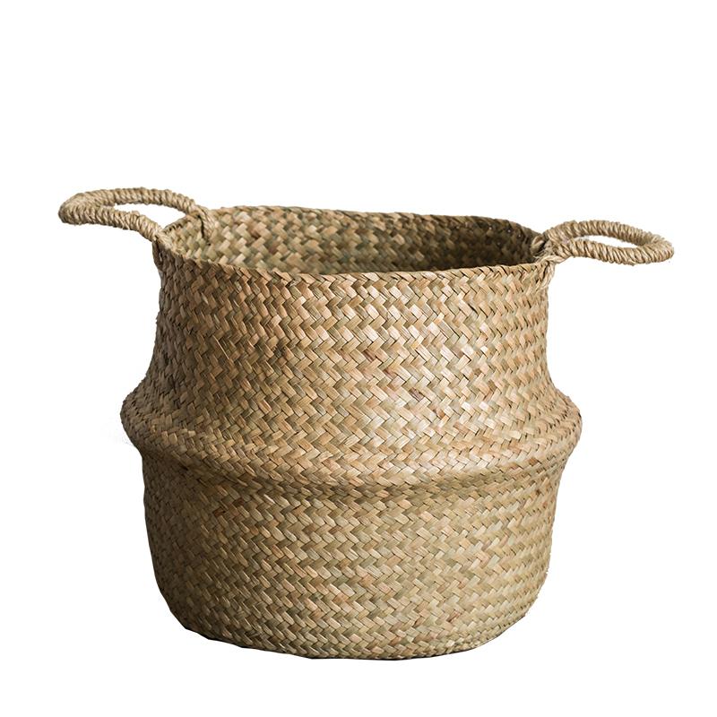 Straw Basket Pop Up Belly Basket