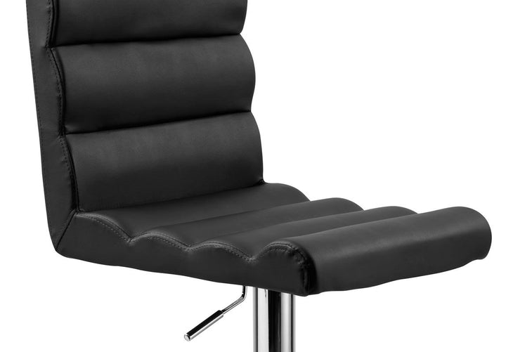 T1066 Eco-Leather Black Contemporary Bar Stool